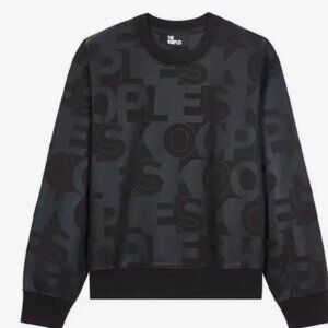 The Kooples Logo Sweatshirt Crew Neck Relaxed Fit, Black